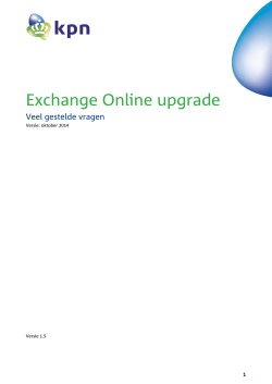 Exchange Online upgrade - Veel gestelde vragen