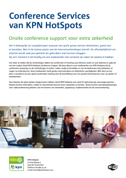 Conference Services van KPN HotSpots