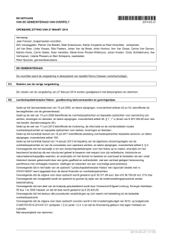 Notulen gemeenteraad 27 maart 2014