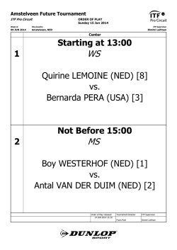 ITF Tournament Planner
