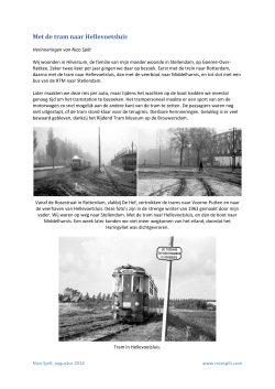 Met de tram naar Hellevoetsluis - Uit de archieven van Nico Spilt