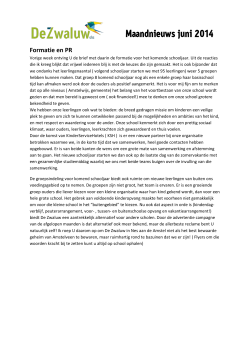 Maandnieuws juni 2014 - Basisschool de Zwaluw