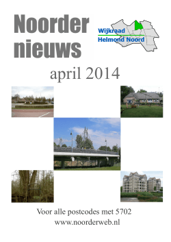 wijkblad april 2014 - Wijkraad Helmond Noord
