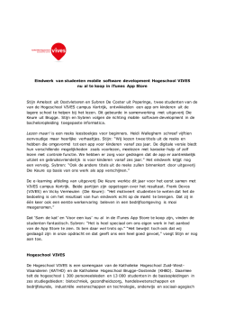 Eindwerk van studenten mobile software development