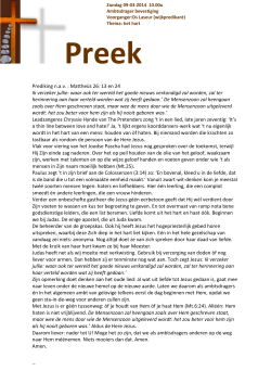 Preek - Protestantsekerk.net