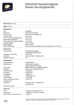 Uittreksel KvK 01-09-2014