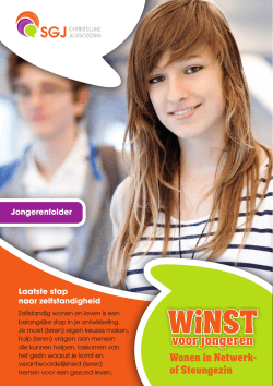 Informatiefolder WiNST voor jongeren