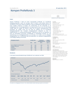 Kempen Profielfonds 5 kwartaalbericht september 2014