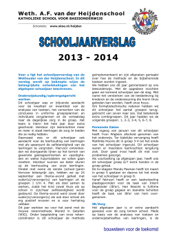 Schooljaarverslag - Stichting Katholiek Onderwijs Enschede