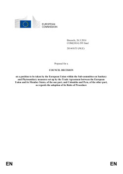 EUROPEAN COMMISSION Brussels, 26.5.2014 COM(2014
