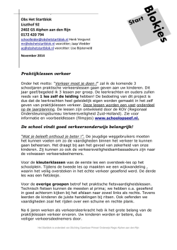 Startblok november - OBS Het Startblok