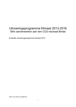 Uitvoeringsprogramma Klimaat 2013-2016