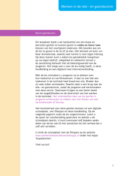 Handleiding VO - Werken in de wereld van olie en gas