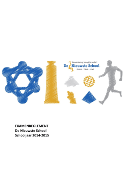 Eindexamenreglement 2014-2015