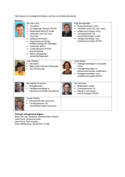 Het bestuur en vertegenwoordigers namens de scheikunde
