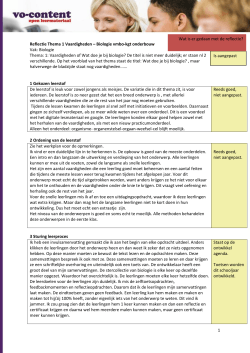 1 Reflectie Thema 1 Vaardigheden – Biologie vmbo