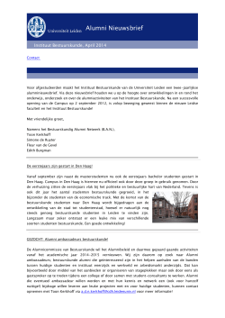 Alumni Nieuwsbrief - Universiteit Leiden