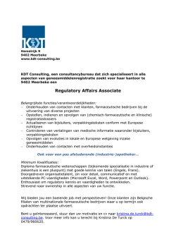 Regulatory Affairs Associate