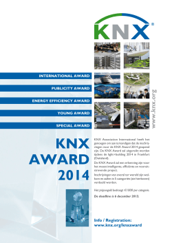KNX AWARD 2014 - KNX Association