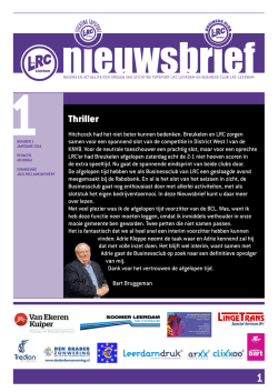 Nummer 1 - 2014 - vv LRC Leerdam