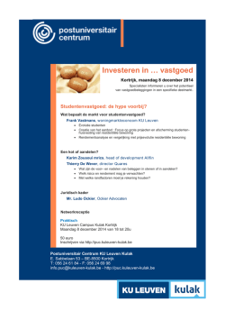 Download de folder. - Postuniversitair Centrum KU Leuven Kulak