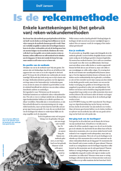Is de rekenmethode ook van de kinderen?