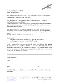 open haardhout 2014 - vereniging Middenhoeve