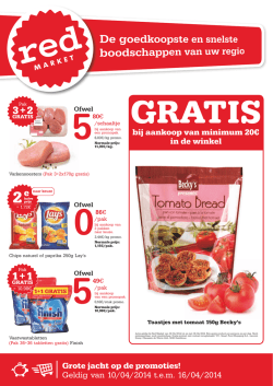 Grote jacht op de promoties! Geldig van 10/04/2014