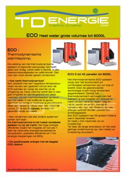 ECO Heet water grote volumes tot 6000L