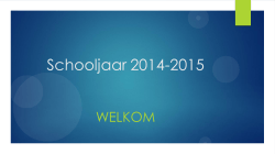 Schooljaar 2014-2015 - Koningin Julianaschool Culemborg