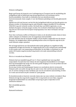 Dekamix stalhygiëne. Begin april kwam de Inspectie voor