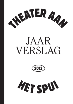 Download het Jaarverslag 2013 van Theater aan het