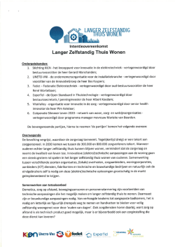 Intentieovereenkomst Langer Zelfstandig Thuis