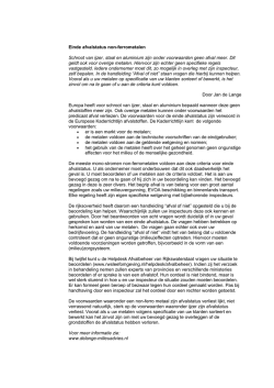 Einde afvalstatus non-ferrometalen Schroot van ijzer, staal