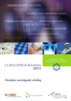 Brochure 2015 (PDF) - Academie voor Medisch Specialisten
