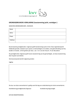 GRONDGEBRUIKERS VERKLARING