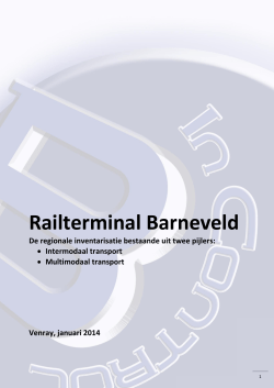 Rapport Inventarisatie Railterminal Barneveld, januari 2014