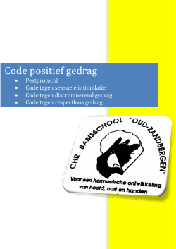 Code positief gedrag - CBS Oud Zandbergen