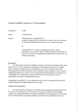 Download Uitspraak - Landelijke Commissie van Vertrouwenslieden