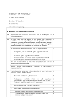 CHECKLIST IPM AKKERBOUW