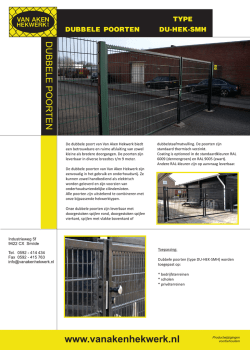 Download Productblad Dubbele poorten DU HEK SMH als PDF