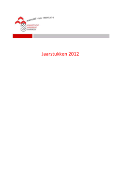 Jaarstukken 2012 - Samenwerking Vlaardingen