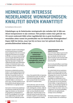 hernieuwde interesse nederlandse woningfondsen