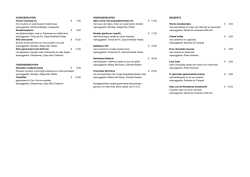 Dinerkaart - Bij Petrus