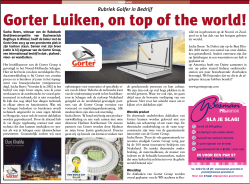 Gorter Luiken, on top of the world!