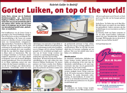 Gorter Luiken, on top of the world!