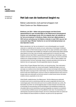 Het lab van de toekomst begint nu