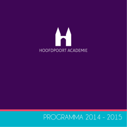 digitale brochure - Hoofdpoort Academie