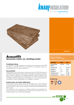 Acoustifit - Technische fiche - Product