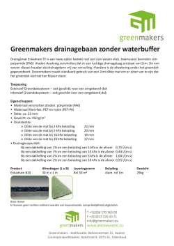 Greenmakers drainagebaan zonder waterbuffer